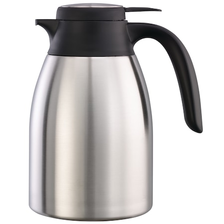 Service Ideas Flow Control Carafe, Vacuum Insulated, 1.2L, Stainless Steel FCC12SS